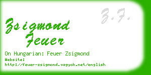 zsigmond feuer business card